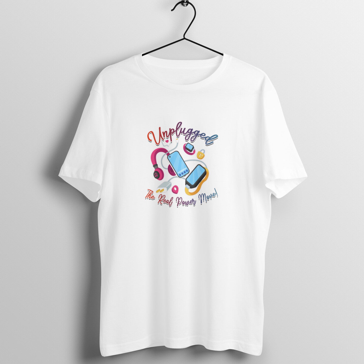 Unplugged (Heroes) 100% White Cotton T-Shirt